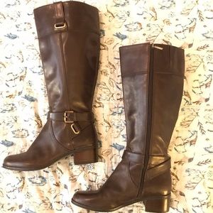 Leather riding boots